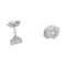 Boucles d'oreilles Puces d'oreilles en or blanc diamants. 58 Facettes 31847