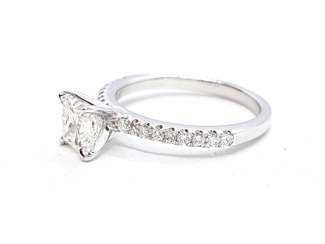 Bague 53 Bague Solitaire Or blanc Diamant 58 Facettes 578718RV