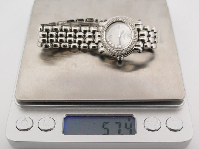 Montre montre CHOPARD happy sport 26mm quartz acier diamant 58 Facettes 241434