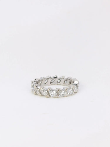 Bague Alliance américaine diamants navette 2,55 ct 58 Facettes J55