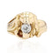 Bague 52 Bague ancienne lion en or et son diamant 58 Facettes 22-351