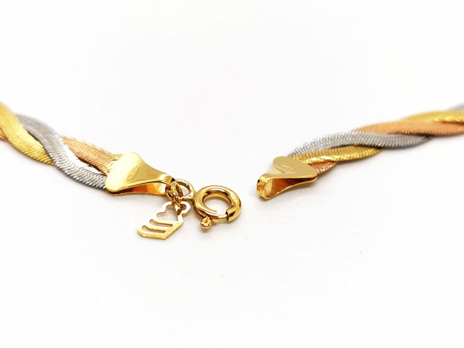 Collier Collier 3 ors Or rose 58 Facettes 1597941CN