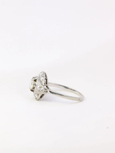 Bague Bague Art Déco platine diamants 58 Facettes J14