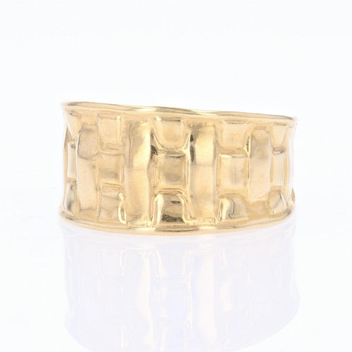 Bague 54 Bague large or jaune 58 Facettes 14-177