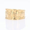 Bague 54 Bague large or jaune 58 Facettes 14-177