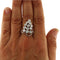 Bague 66 Bague Grappe or blanc Diamants 58 Facettes G3463