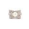 Bague 56 Bague Tank Perle, Diamants, Or Gris 18 cts 58 Facettes BD177