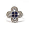 Bague Bague fleur Saphirs, Aigue-Marine, Diamants 58 Facettes