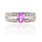 Bague 50 Bague saphir rose diamants or blanc 58 Facettes 21-833