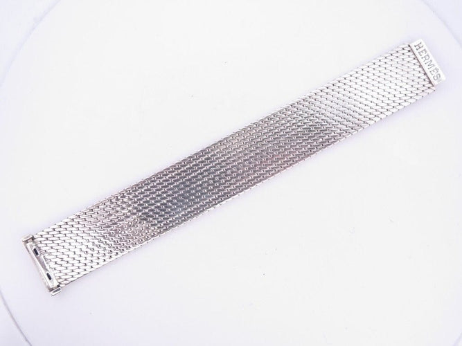 Bracelet bracelet HERMES manchette maille miroir 19 argent 925 58 Facettes 257681
