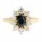 Bague 53 Bague Marguerite Or jaune Saphir 58 Facettes 2173022CN
