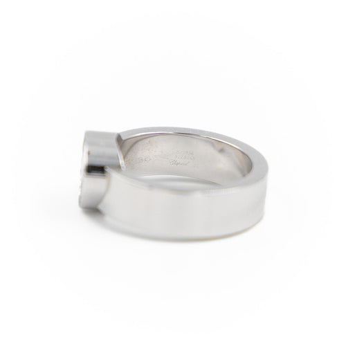 Bague 53 Chopard Bague Happy Diamond Or blanc Diamant 58 Facettes 2025673CN
