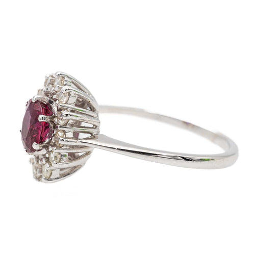 Bague 54 Bague Pompadour Or blanc Saphir 58 Facettes 2634193CN