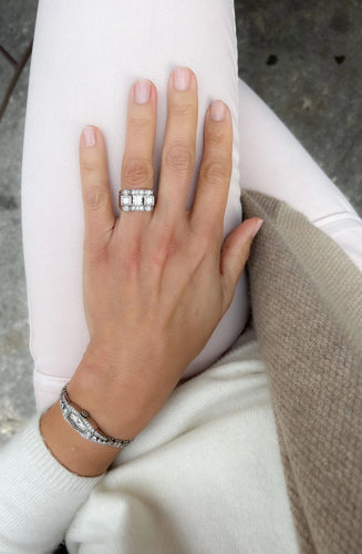 Bague Bague platine et diamant 58 Facettes