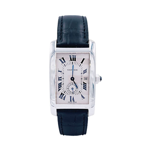 Montre Cartier, "Tank Américaine", or blanc. 58 Facettes 32374