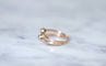 Bague Bague double anneau or rose diamants 58 Facettes