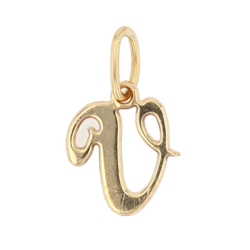 Pendentif Breloque en or lettre V 58 Facettes CVP35
