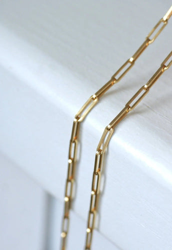 Collier Chaîne maille rectangle or jaune 58 Facettes