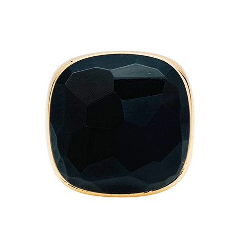 Bague 54 Bague Pomellato en or rose modèle "Victoria", jais. 58 Facettes 32341