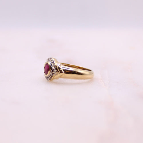 Bague Rubis diamants or jaune 58 Facettes