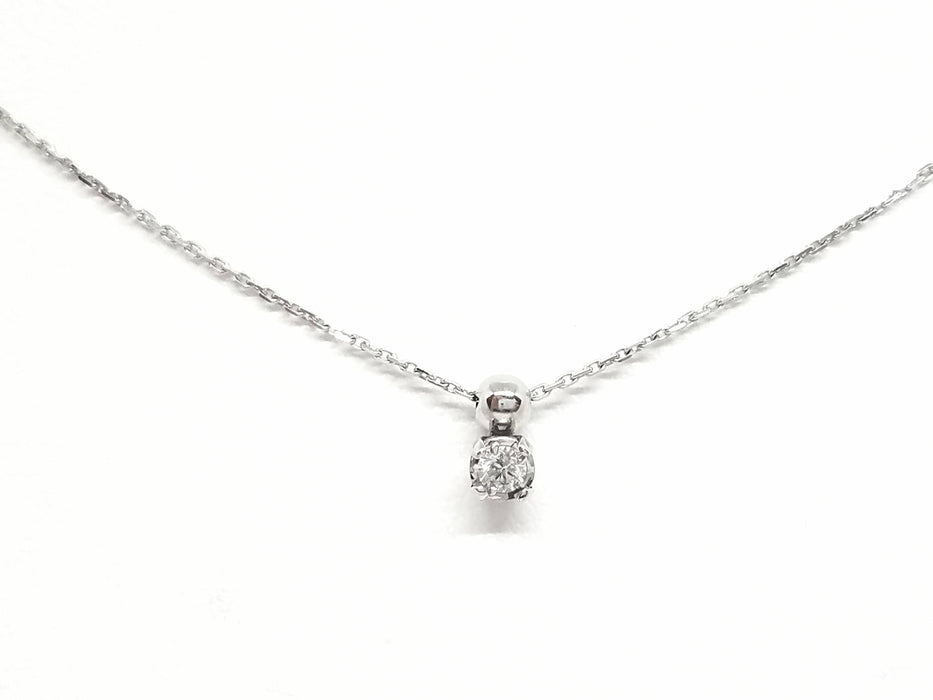 Collier Collier Chaîne + pendentif Or blanc Diamant 58 Facettes 579136RV