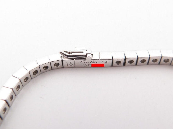 Bracelet CARTIER - Bracelet "Lanière" Or Blanc et Diamants 58 Facettes 247526