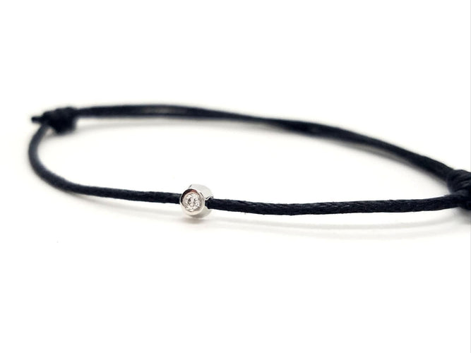 Bracelet Bracelet Cordon Or blanc Diamant 58 Facettes 578851RV