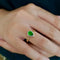 Bague Bague diopside poire diamants or jaune 58 Facettes