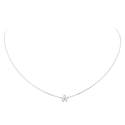 Collier Collier Fleur Or blanc Diamant 58 Facettes 2461204CN