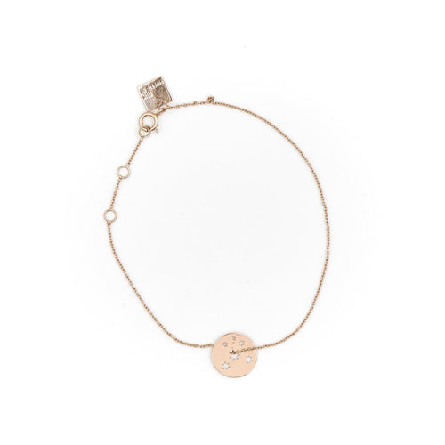 Bracelet Ginette NY Bracelet Milky Way Mini Disc Or rose 58 Facettes 2203302CN