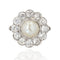 Bague 51 Bague ancienne perle fine et diamants en marguerite 58 Facettes 22-096