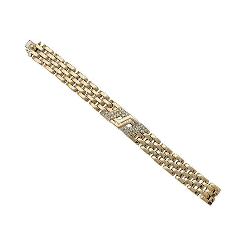 Bracelet Bracelet Cartier maille panthère en or jaune et diamants. 58 Facettes 31343