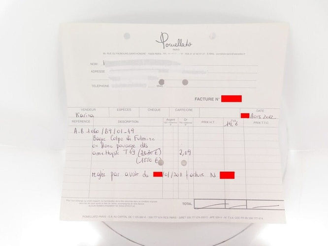 Bague 49 bague POMELLATO colpo di fulmine or blanc 18k diamants amethyste 58 Facettes 258045