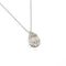 Collier Collier poire diamants or blanc 58 Facettes