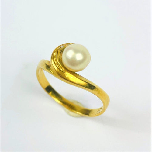 Bague 56 Bague Or Perle de Culture et Diamants 58 Facettes 20400000651