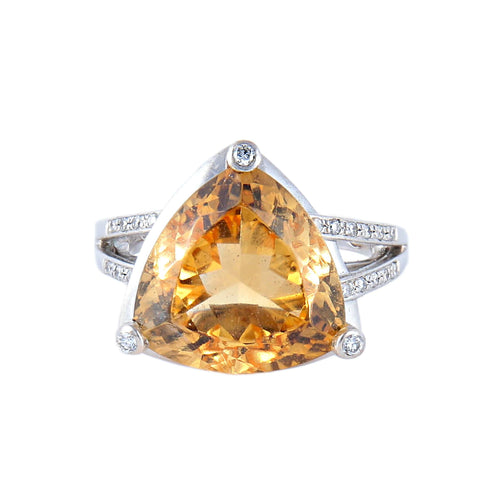 Bague 49 MAUBOUSSIN - Bague Citrine Diamants 58 Facettes