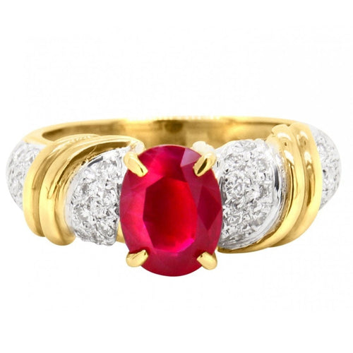 Bague 50 Bague Or jaune Rubis Diamants 58 Facettes 61600002