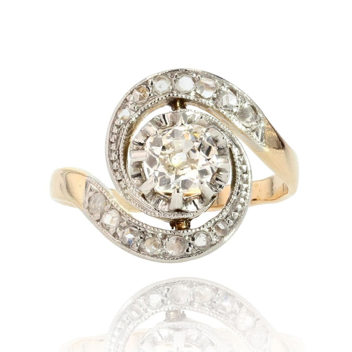 Bague 53 Bague tourbillon diamants ancienne 58 Facettes 21-843