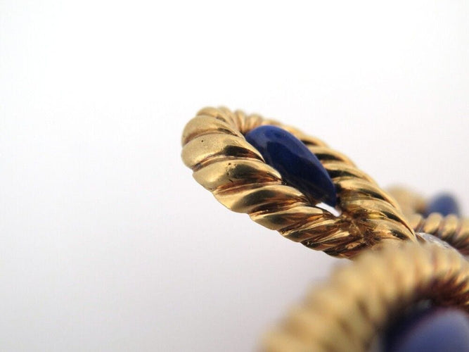 Broche broche VAN CLEEF & ARPELS pendentif croix cabochon lapis lazuli diamants 58 Facettes 257360