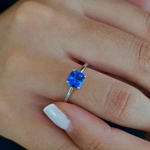 Bague Bague tanzanite or blanc 58 Facettes