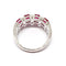 Bague Bague rubis diamants or blanc 58 Facettes