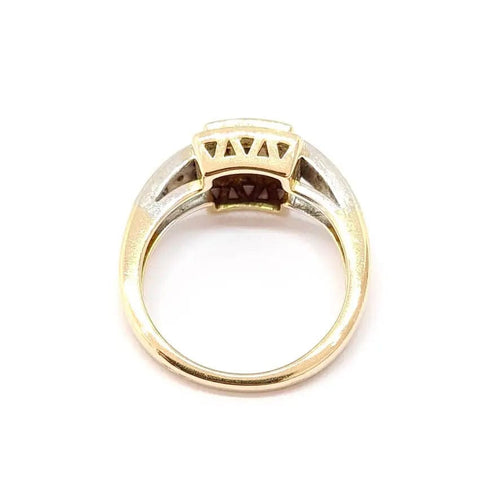 Bague Bague ancienne saphirs calibrés diamants deux ors 58 Facettes