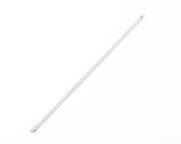 Bracelet Bracelet riviere en diamant et or gris 58 Facettes 0