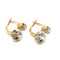 Boucles d'oreilles Boucles d'oreilles vintage saphirs blancs or jaune 58 Facettes