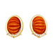 Boucles d'oreilles Boucles d'oreilles clips or jaune, corail et diamants. 58 Facettes 33062