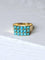 Bague chevalière vintage turquoises 58 Facettes