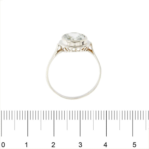 Bague 59 Bague Or blanc Aigue-marine 58 Facettes 27600