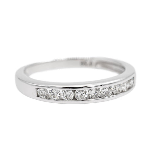 Bague 48 Bague Demi alliance Or blanc Diamant 58 Facettes 2513751CN