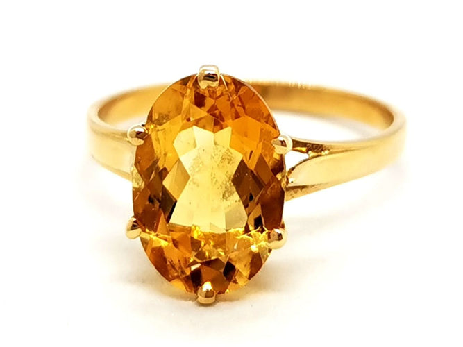 Bague 55 Bague Or jaune Citrine 58 Facettes 1763490CN
