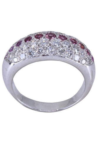 Bague 55 BAGUE JONC TOURMALINES DIAMANTS 58 Facettes 075621